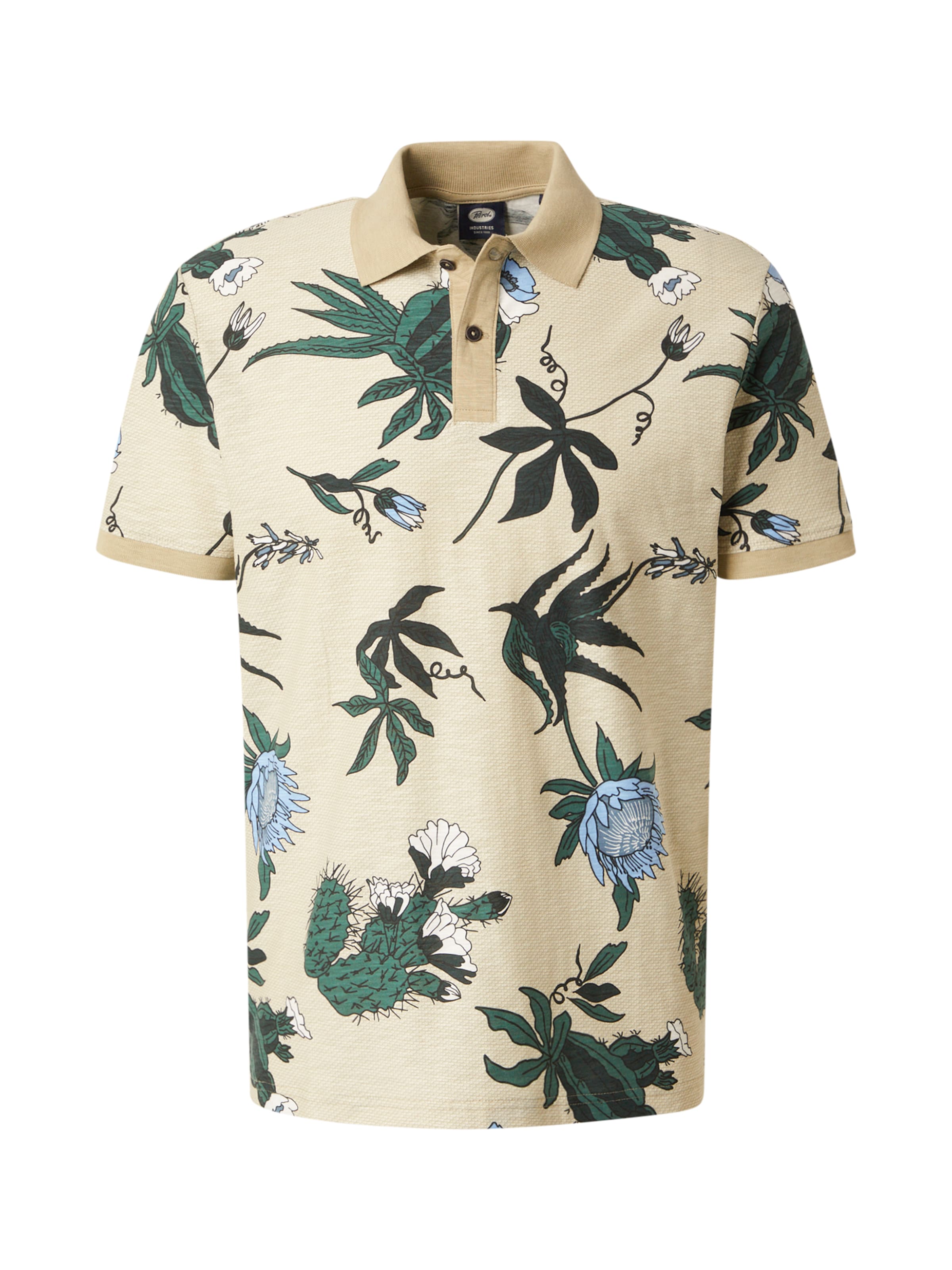 Petrol Industries Μπλουζάκι σε γαλάζιο / καπουτσίνο / σκούρο πράσινο / λευκό, Άποψη προϊόντος