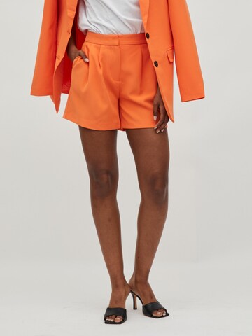 VILA Широка кройка Панталон с набор 'Kammas' в оранжево: отпред