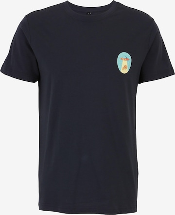 T-Shirt 'Ufo Pizza' Mister Tee en bleu : devant