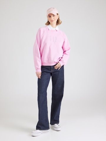 GAP Sweatshirt 'INT LOGO RAGLAN CREW PULLOVER' in Roze