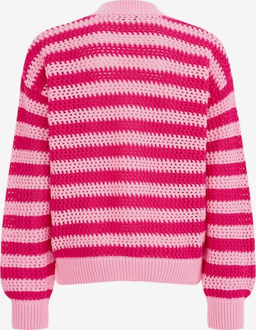 WE Fashion Knit cardigan in Pink