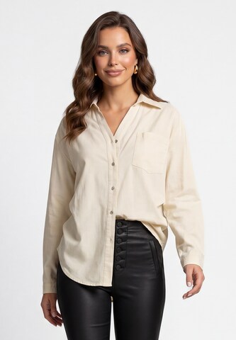 faina - Blusa em bege: frente