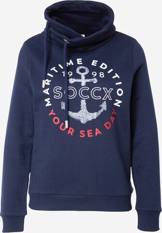 Soccx Sweatshirt in Blauw: voorkant