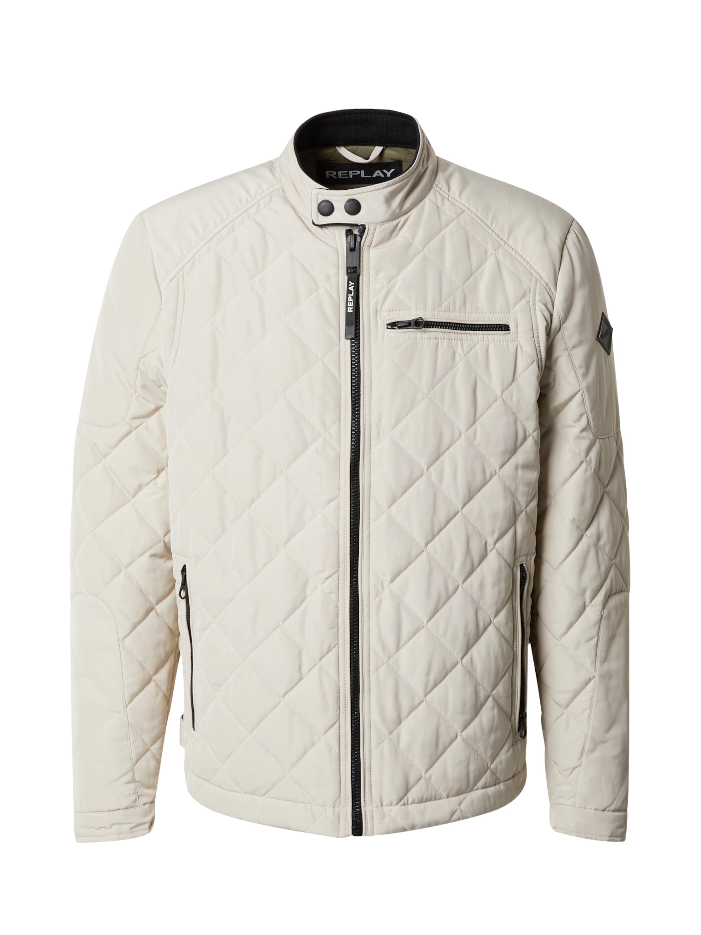 REPLAY Přechodná bunda – béžová: přední strana