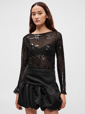 Gina Tricot Shirt in Schwarz: Vorderseite