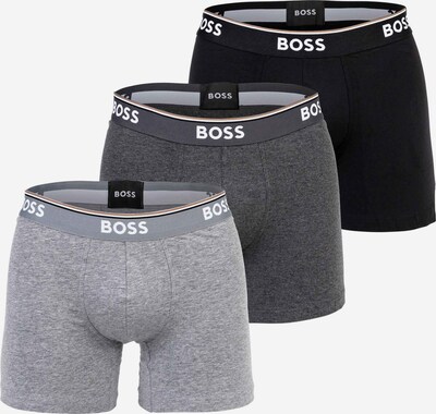 BOSS Boxershorts in grau / dunkelgrau / schwarz, Produktansicht