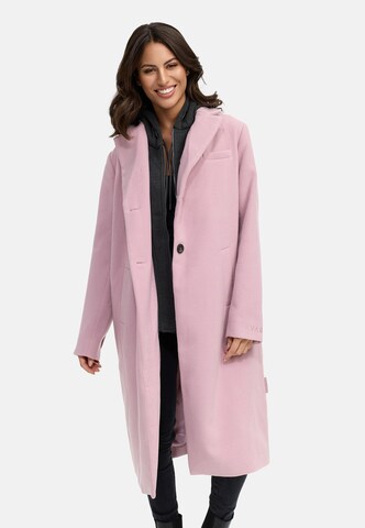 NAVAHOO Between-seasons coat 'Kekstraum 14' in Pink: front
