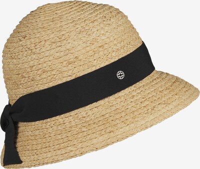 LOEVENICH Raffia Hut ' Ripsband ' in schilf / schwarz, Produktansicht