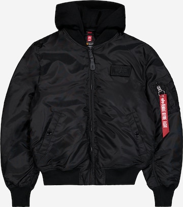 juoda ALPHA INDUSTRIES Demisezoninė striukė 'MA-1 TT Hood': priekis