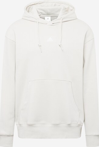 Hanorac sport 'Essentials Feelvivid  Fleece Drop Shoulder' de la ADIDAS SPORTSWEAR pe gri: față