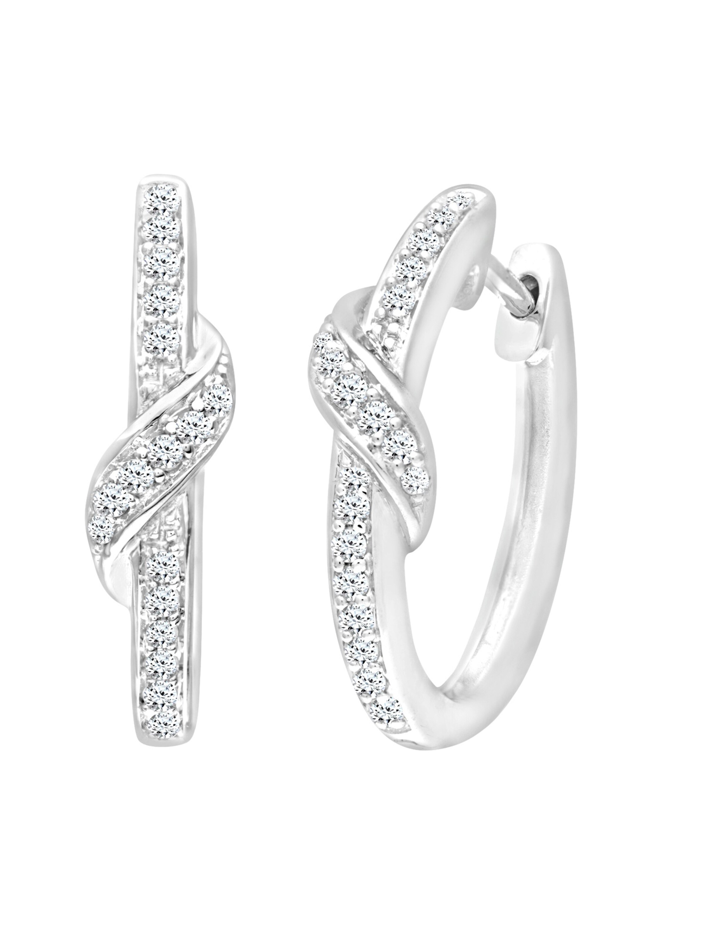 DIAMANT LETERNEL Earrings in Silver: front
