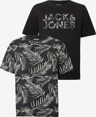 Marškinėliai 'JJEJEFF' iš JACK & JONES, spalva – tamsiai pilka / juoda / balta, Prekių apžvalga