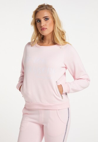 BRUNO BANANI Sweatshirt 'Diaz' in Pink: predná strana