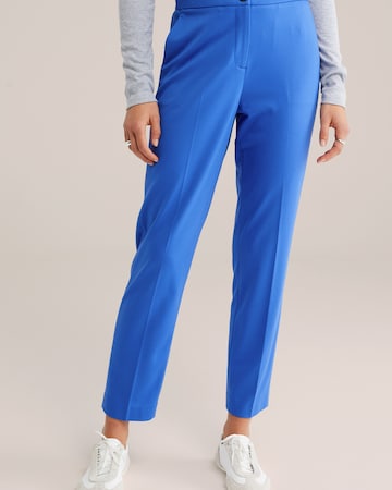 WE Fashion Liibuv Viikidega püksid, värv sinine: eest vaates