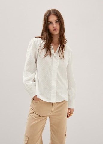 MANGO Blouse in Beige: voorkant