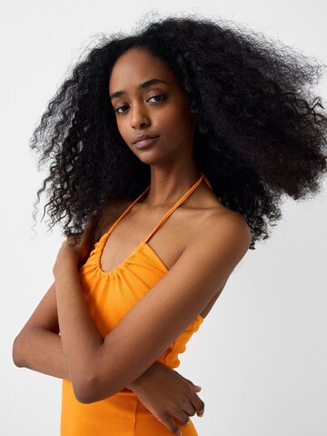 Bershka Obleka | oranžna barva