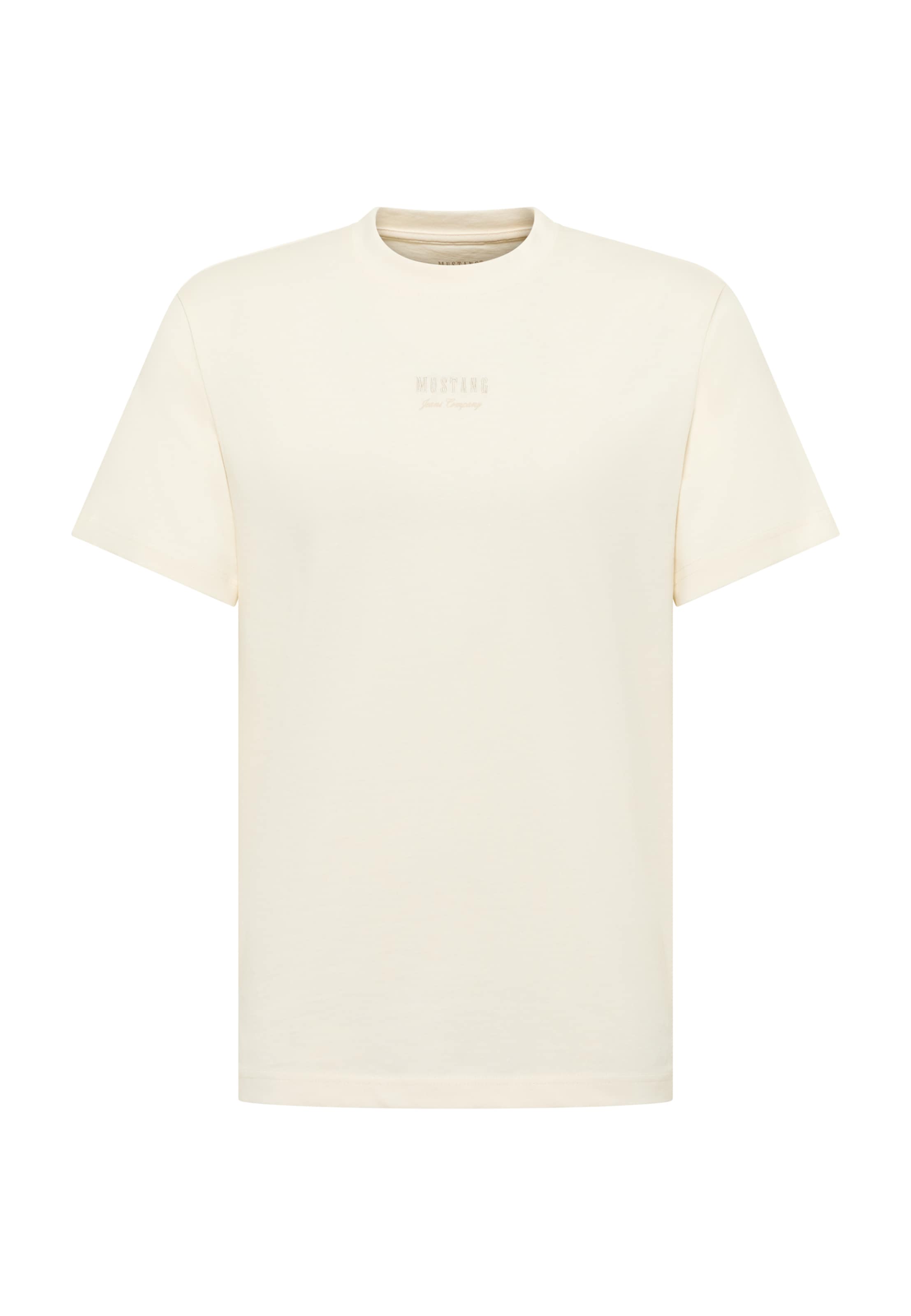MUSTANG T-Shirt 'Akron' in Beige: Vorderseite