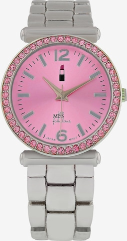Montre à affichage analogique Lucardi en argent : devant
