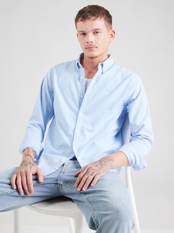 HOLLISTER Regular Fit Hemd in Blau: Vorderseite