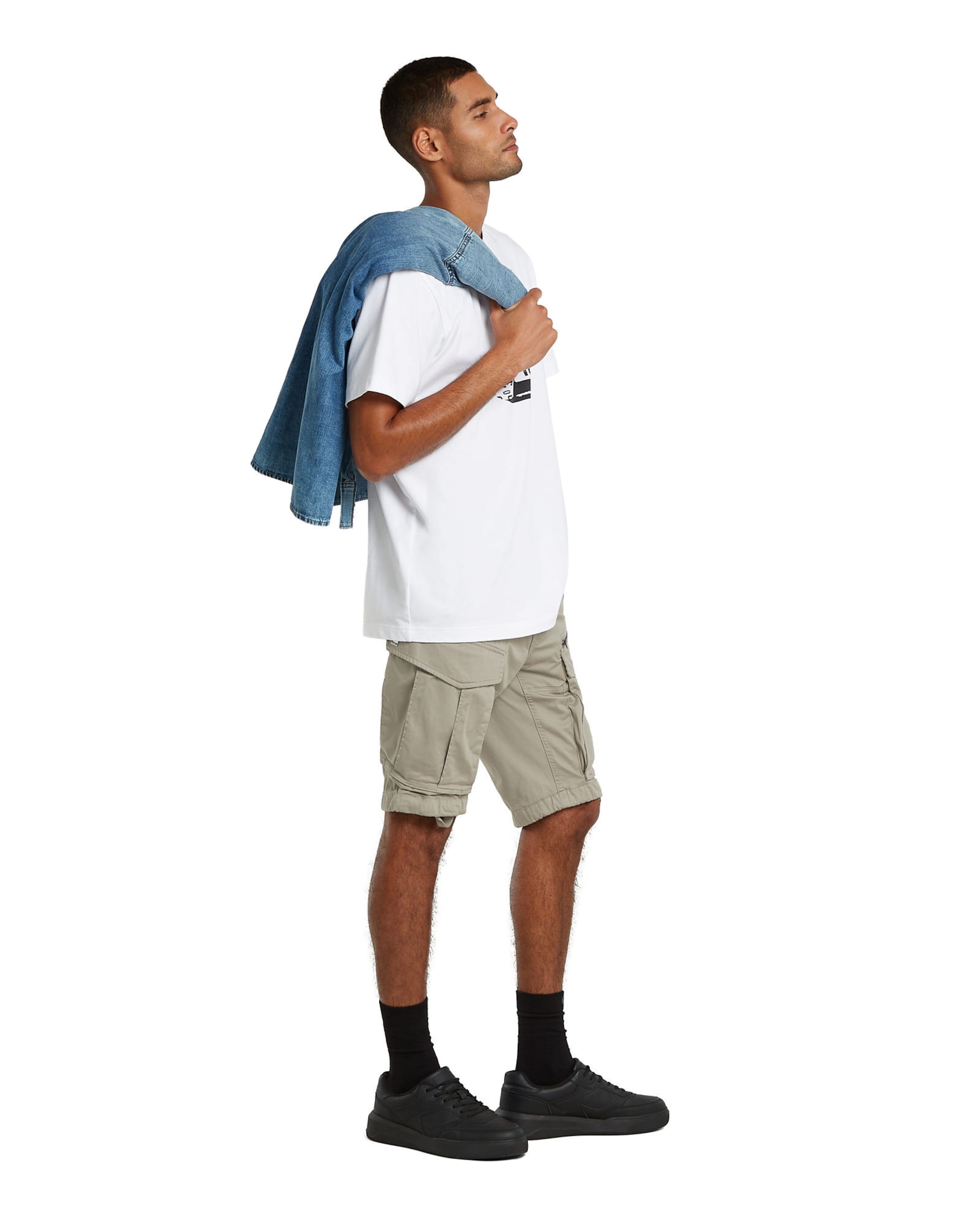 G-STAR Regular Trousers 'Shorts' in Beige