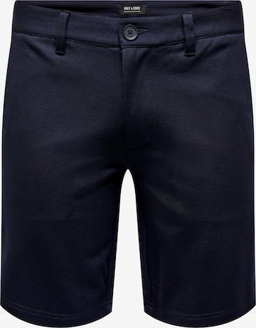 Pantaloni chino 'Mark' di Only & Sons in blu: frontale