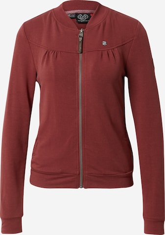 Ragwear Zip-Up Hoodie 'KENIA' in Red: front