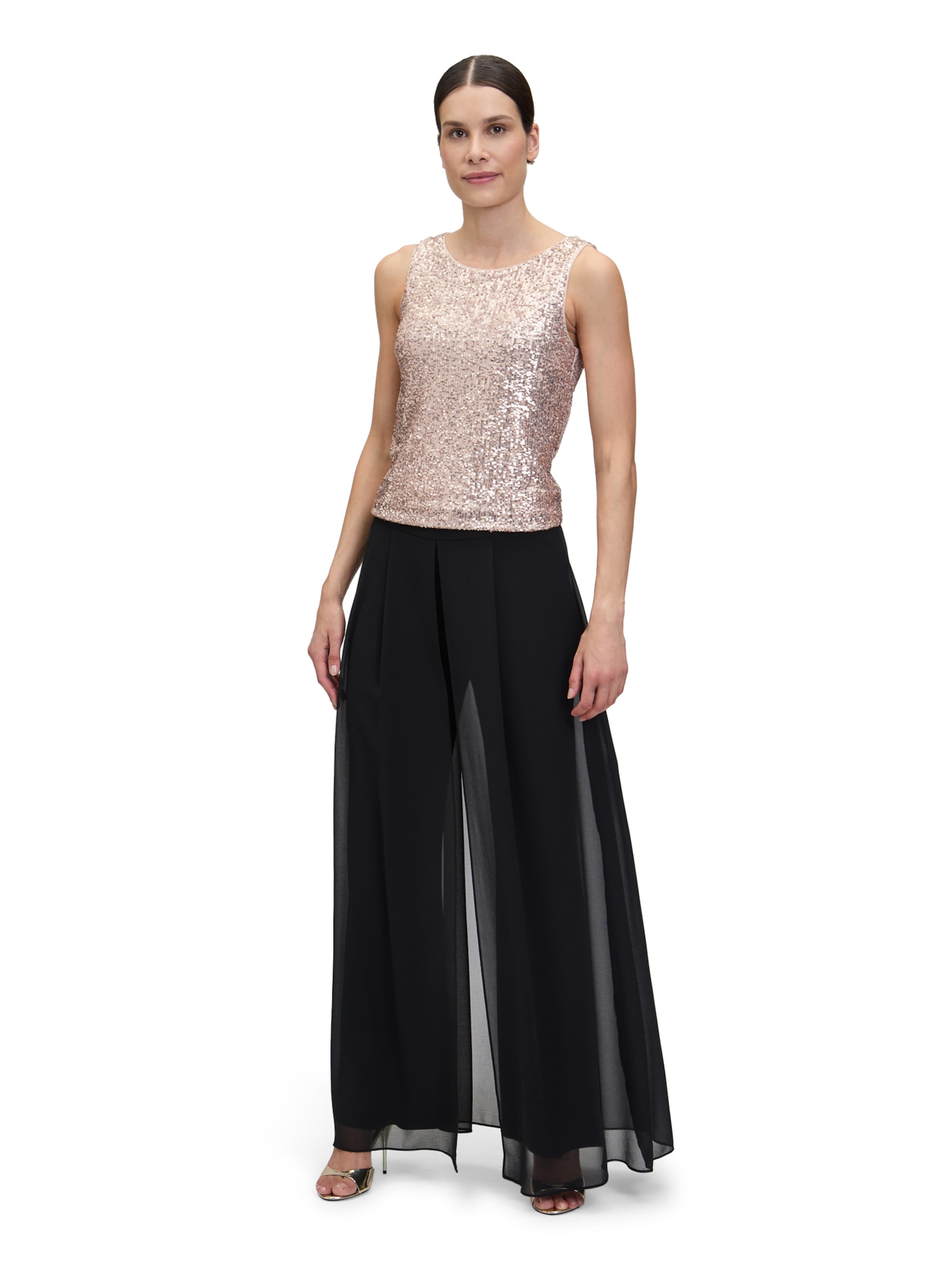 Wide leg Pantaloni di Vera Mont in nero