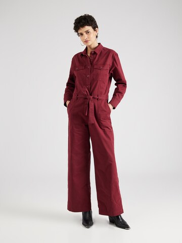 DENHAM Jumpsuit 'HARROW' in Red: front