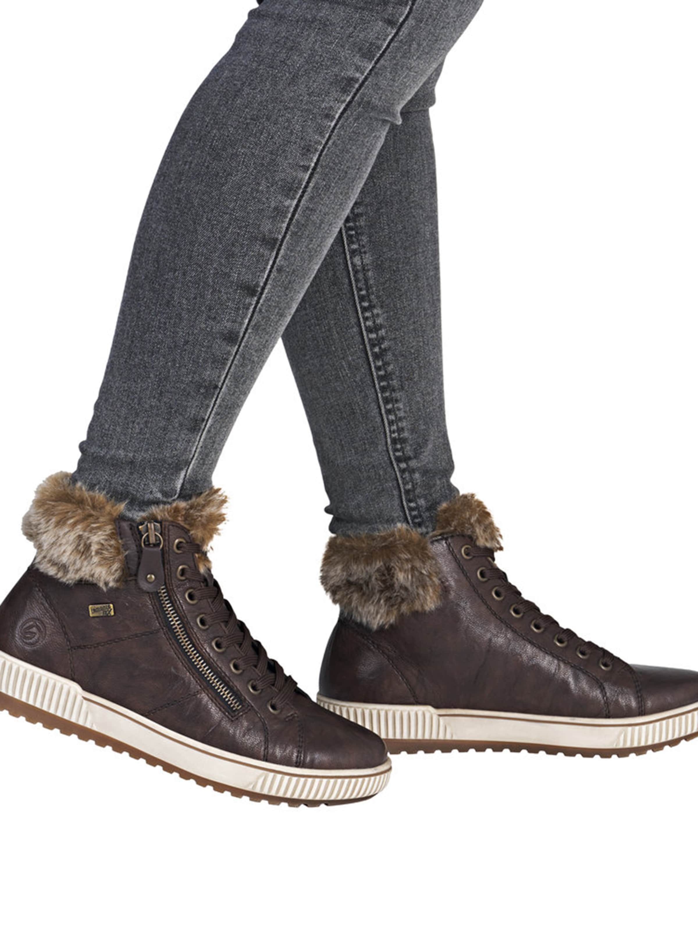 Bottines à lacets REMONTE en marron : devant