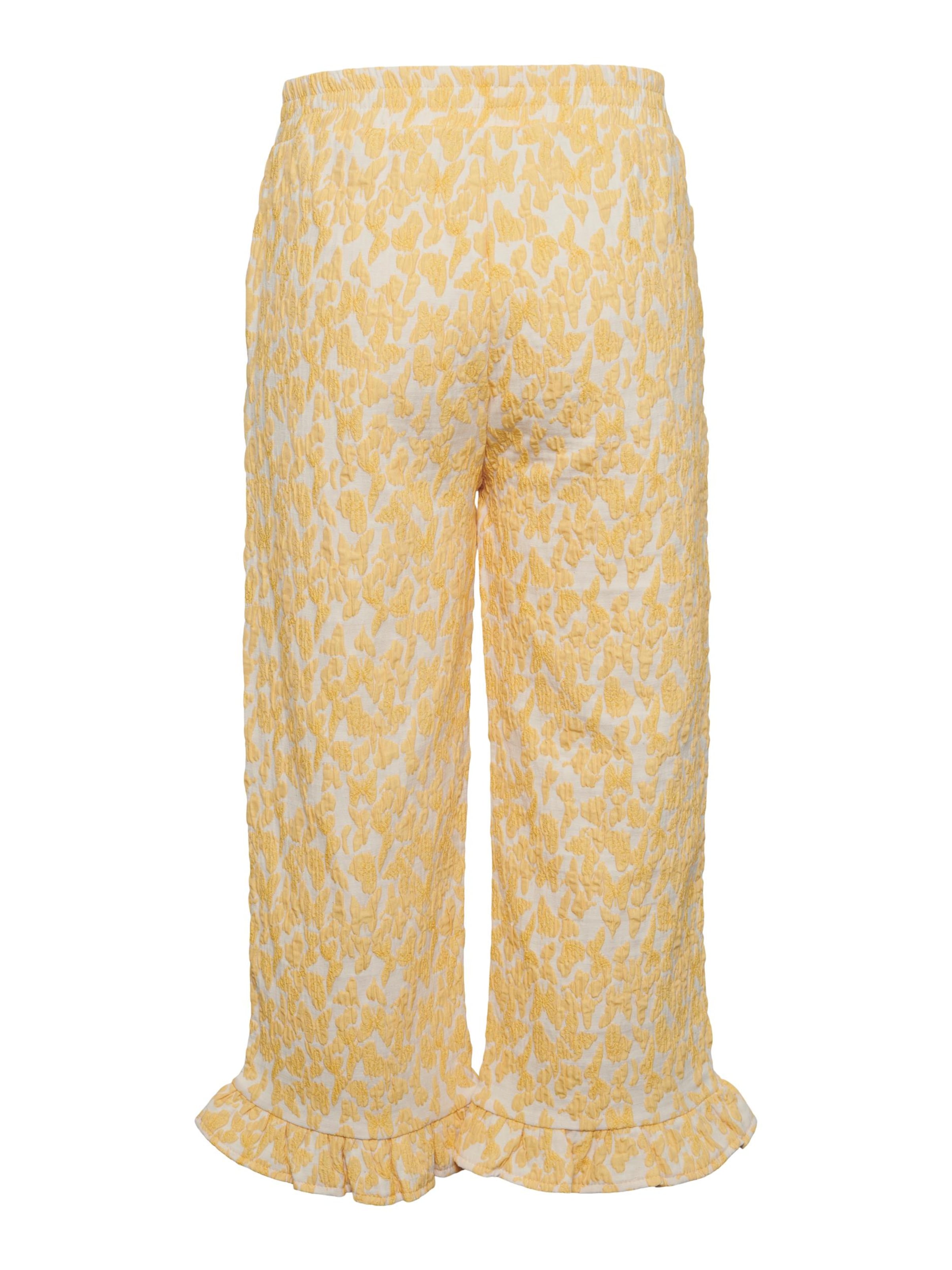 Pieces Kids Regular Trousers 'Maya' in Yellow