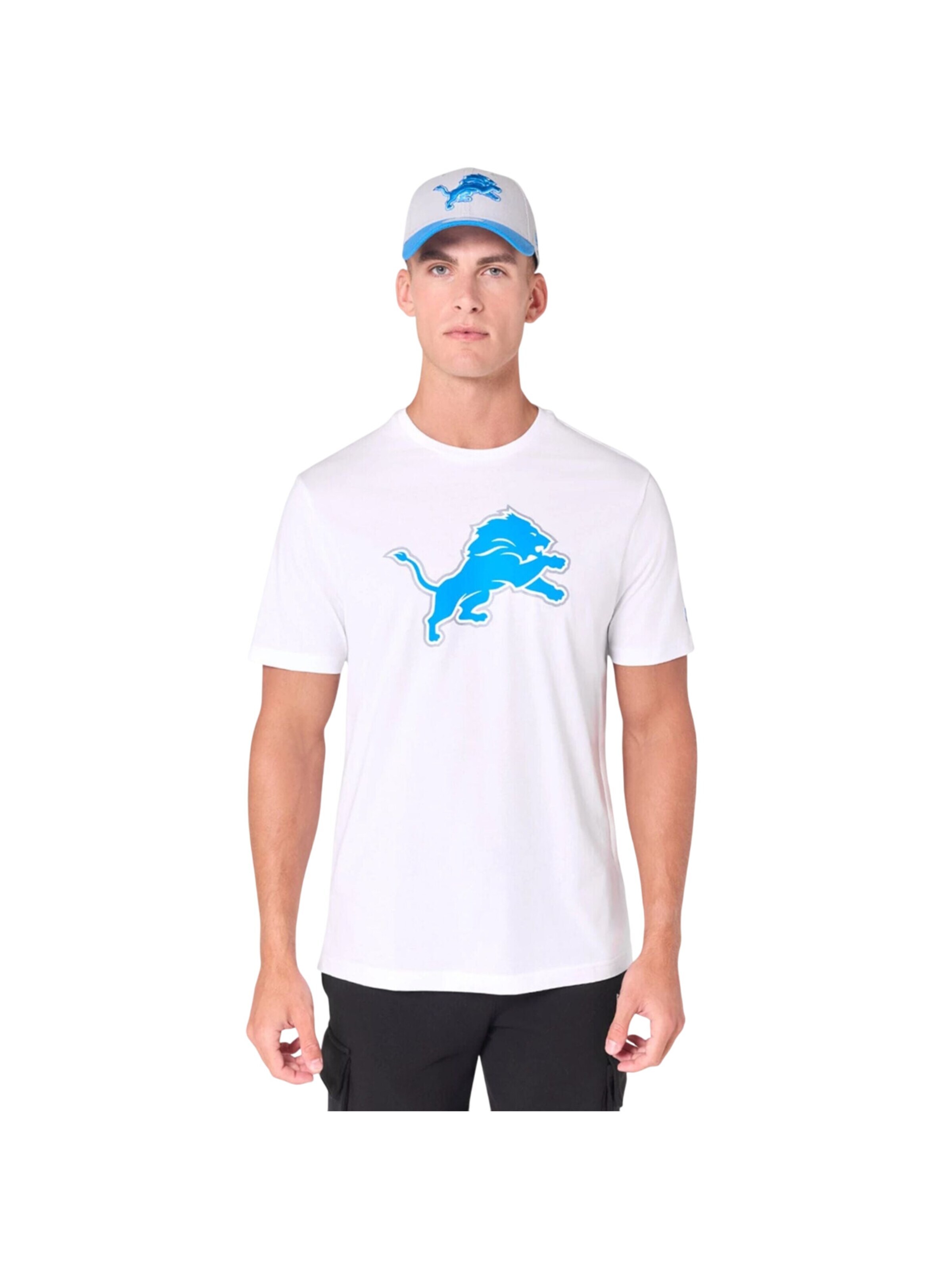 NEW ERA Shirt 'NFL Detroit Logo' in White: front