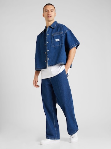 Calvin Klein Jeans Wide leg Jeans i blå
