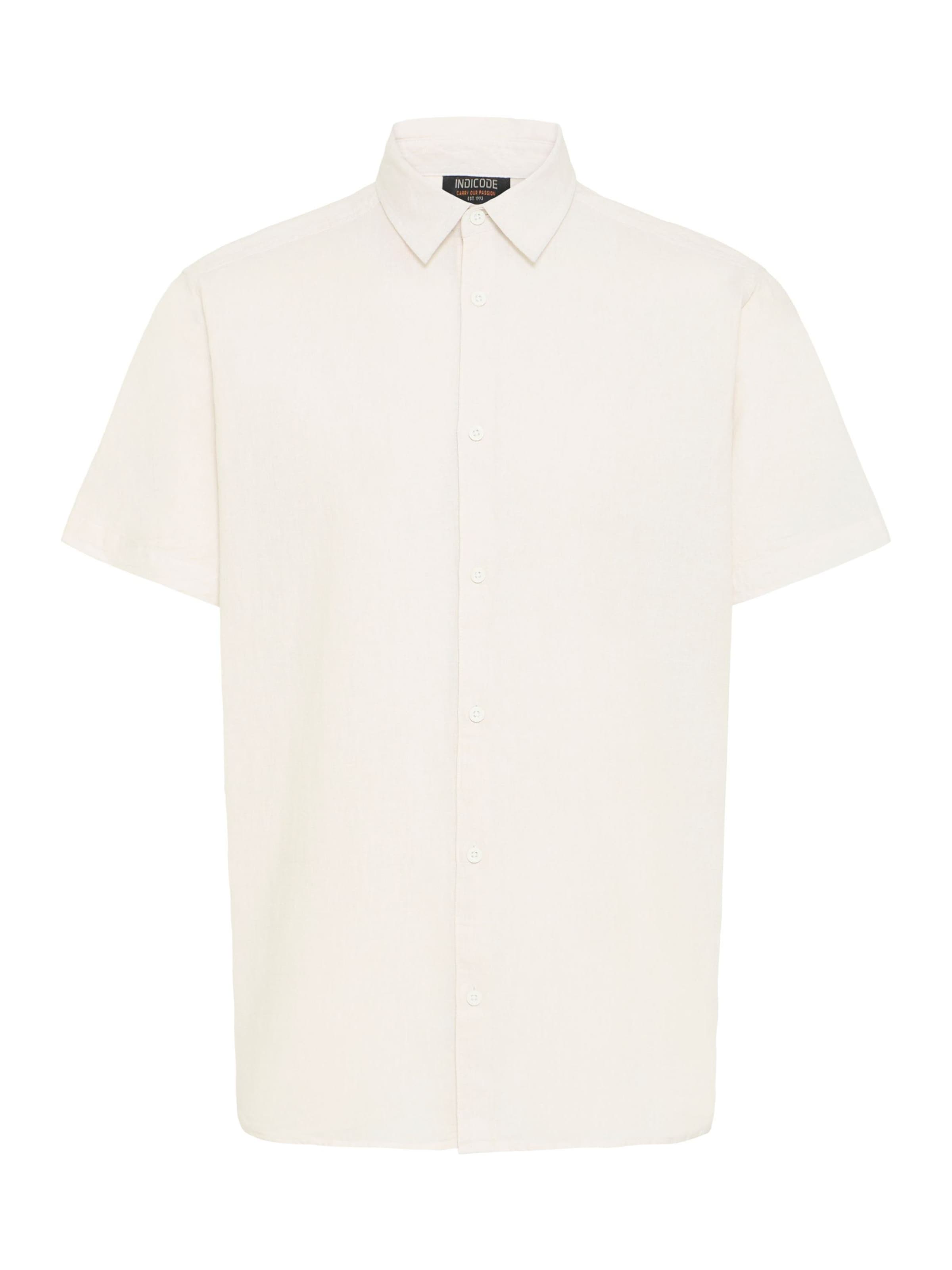 INDICODE JEANS Overhemd 'Monk' in de kleur Wit, Productweergave