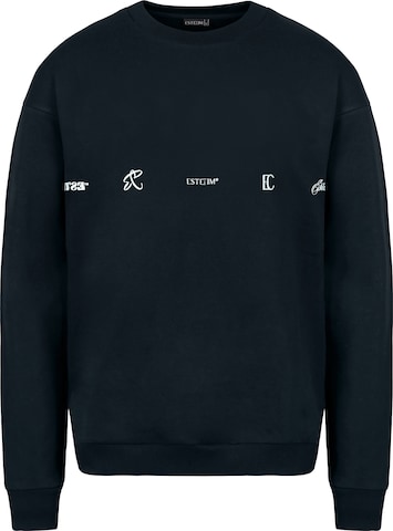 Sweat-shirt ' Logos Oversized ' ESTEEM en bleu : devant