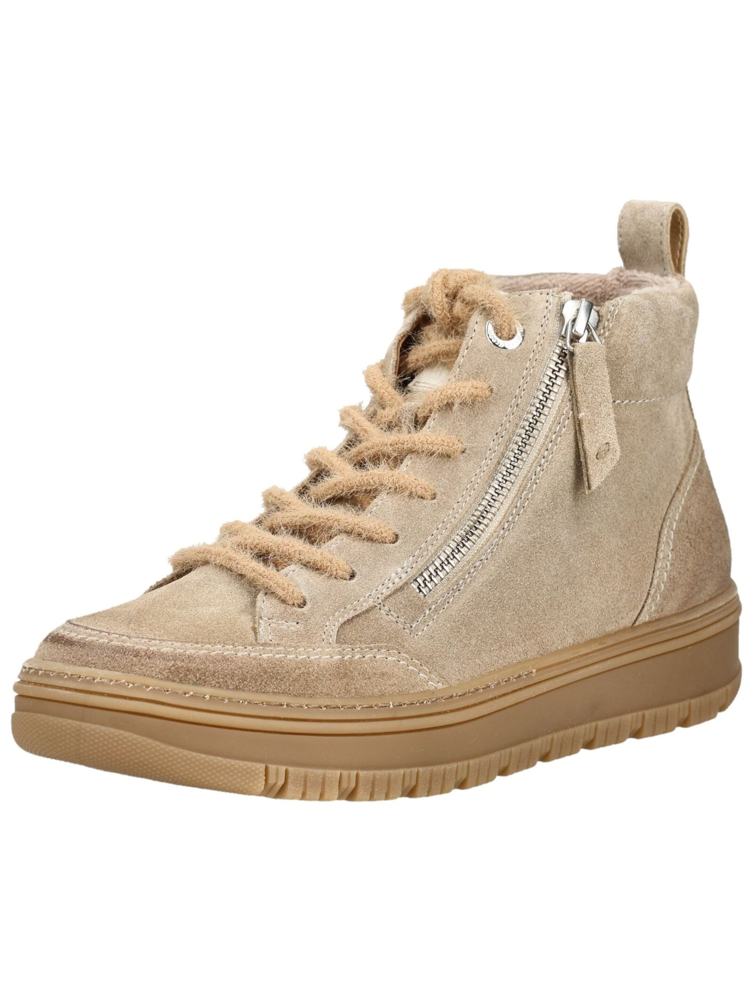 Paul Green Schnürstiefelette in Beige: Vorderseite