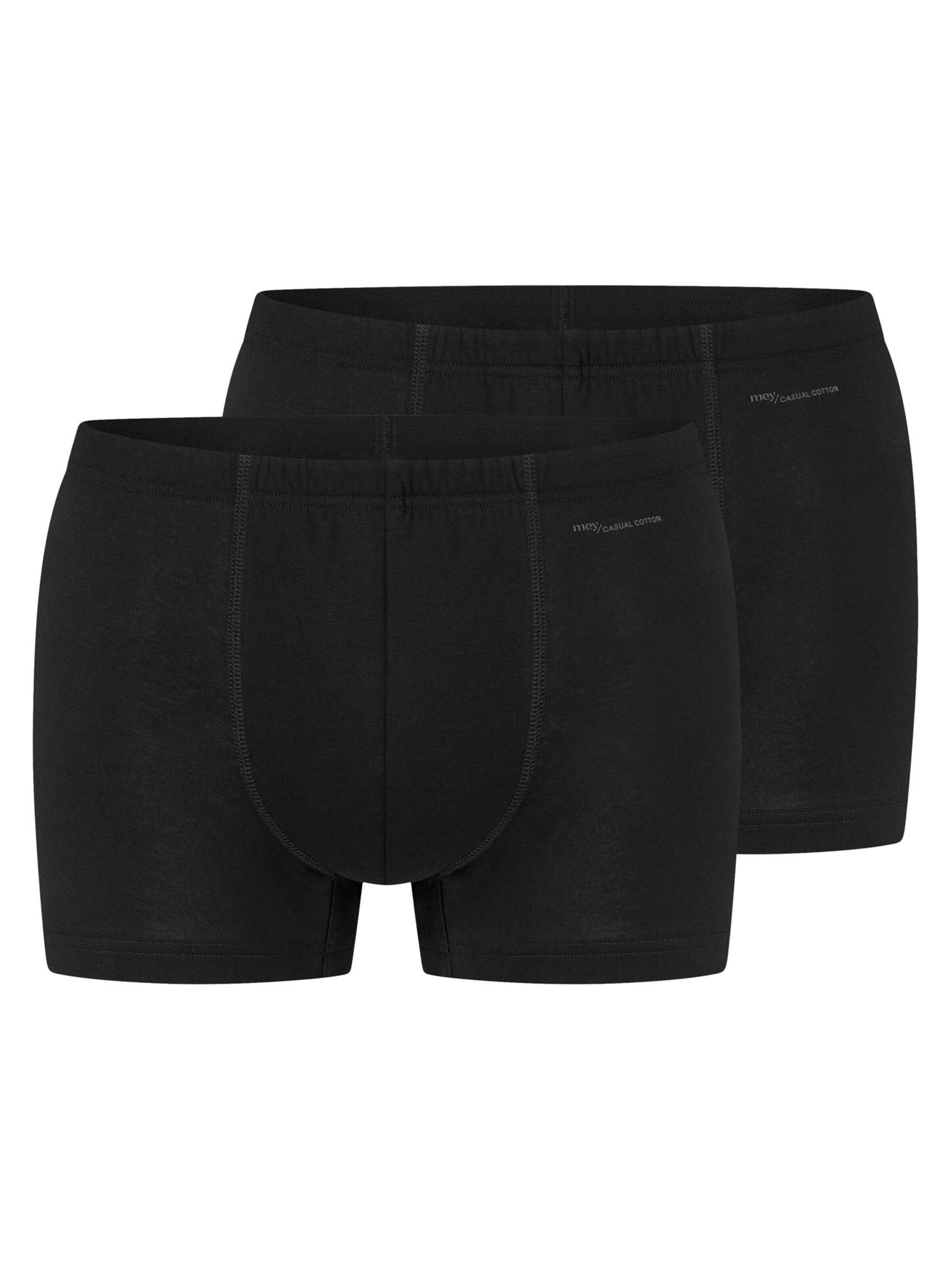 Mey Boxer shorts 'Casual Cotton' in Black: front