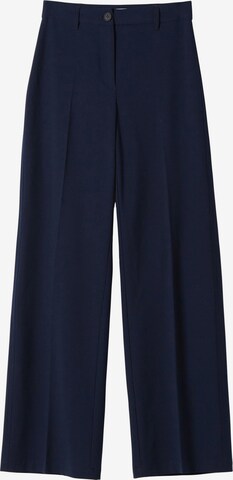 Bershka Wide leg Pantalon in Blauw: voorkant