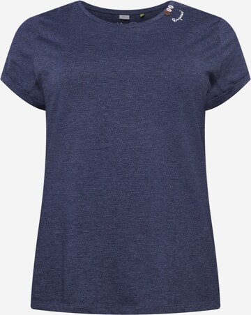 Ragwear Plus Shirt 'FLORAH' in Blue: front