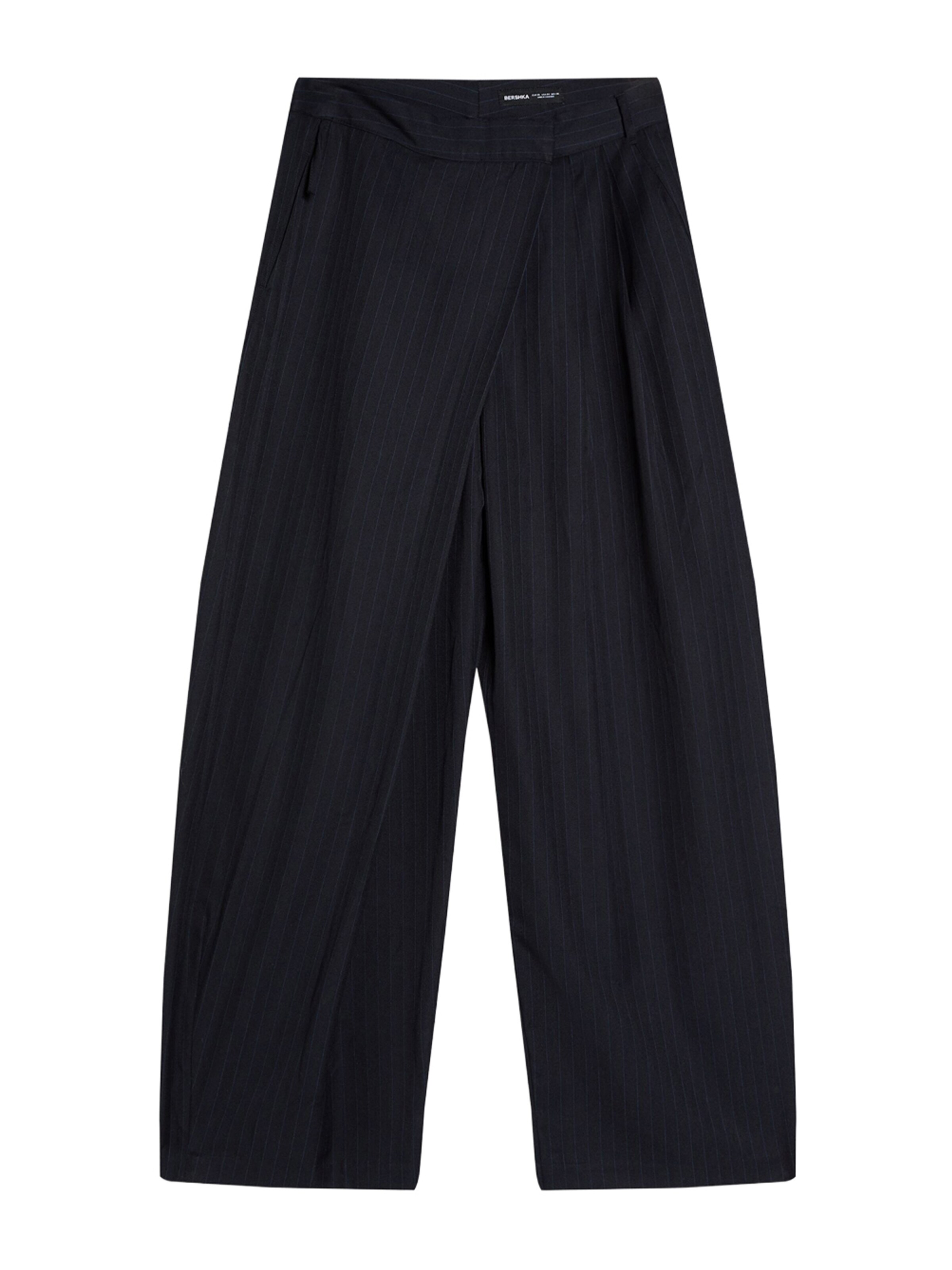 Largi Pantaloni cutați de la Bershka pe albastru: față