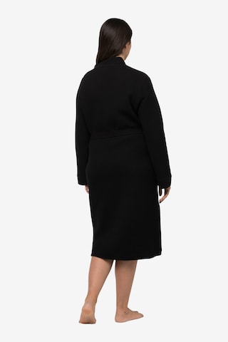 Ulla Popken Long Bathrobe in Black