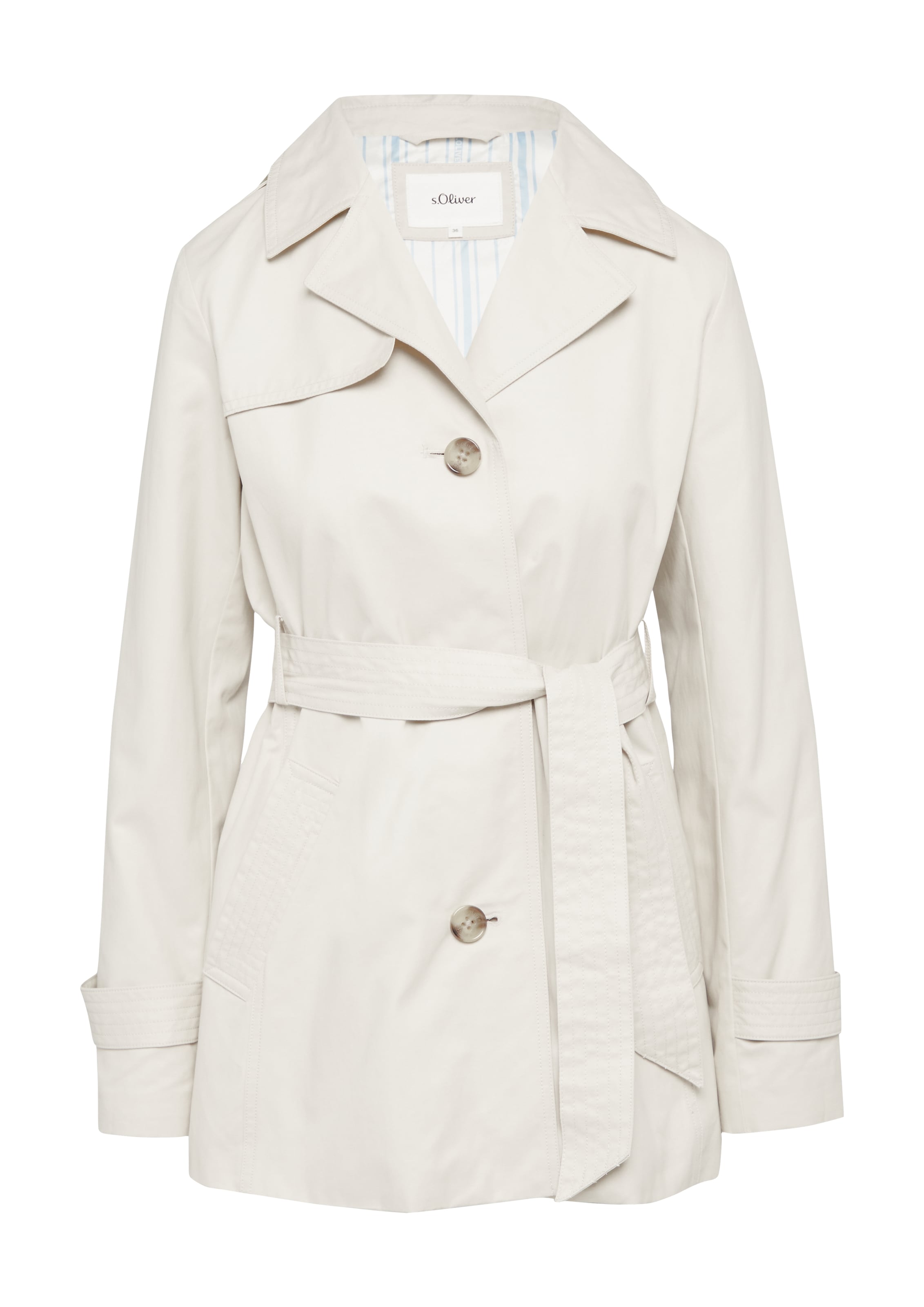 s.Oliver Tussenmantel in Wit: voorkant
