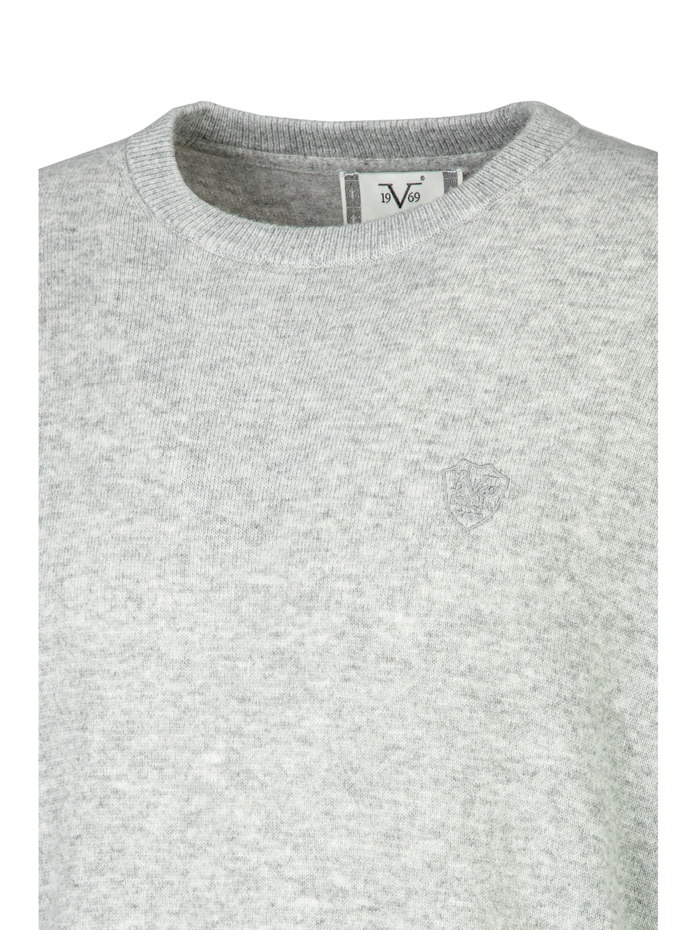 19V69 ITALIA Pullover 'Clint Embro' in Silber