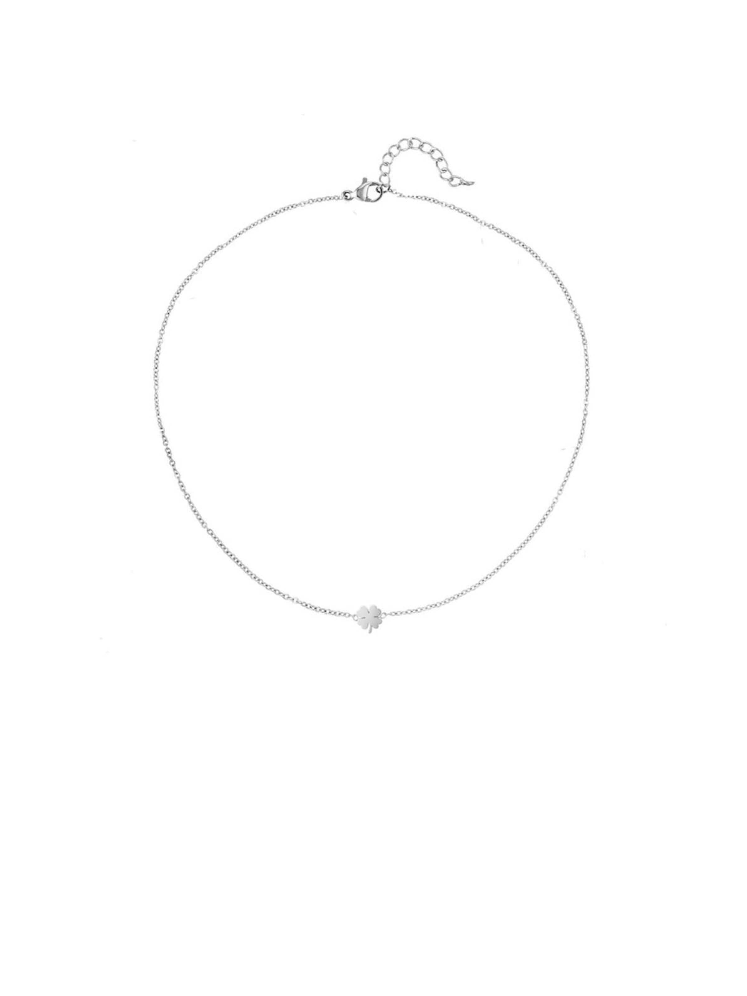Cala Rose Ketting 'LUCKY YOU' in Zilver: voorkant