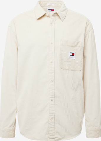 Fit confort Chemise Tommy Jeans en beige : devant