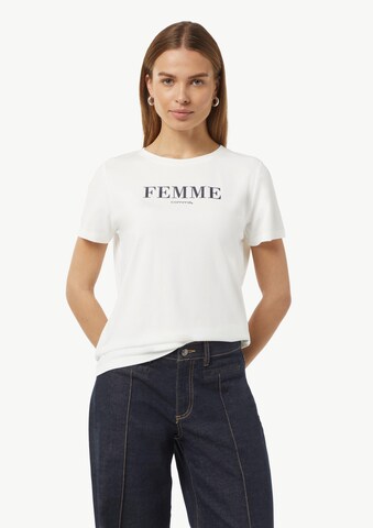 T-shirt COMMA en blanc : devant