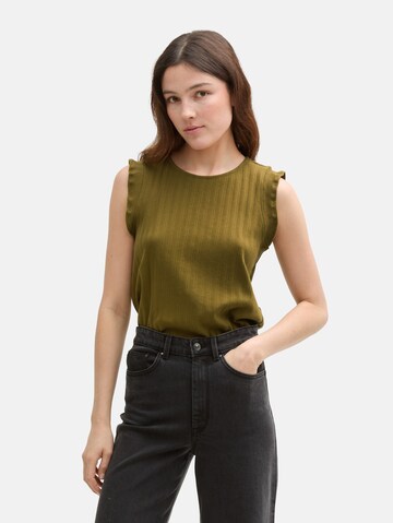 TOM TAILOR DENIM Top in Groen: voorkant