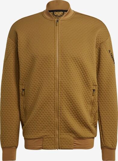 ADIDAS PERFORMANCE Fleecejacke in khaki / schwarz, Produktansicht