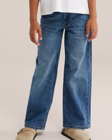 WE Fashion Wide leg Jeans in Blauw: voorkant