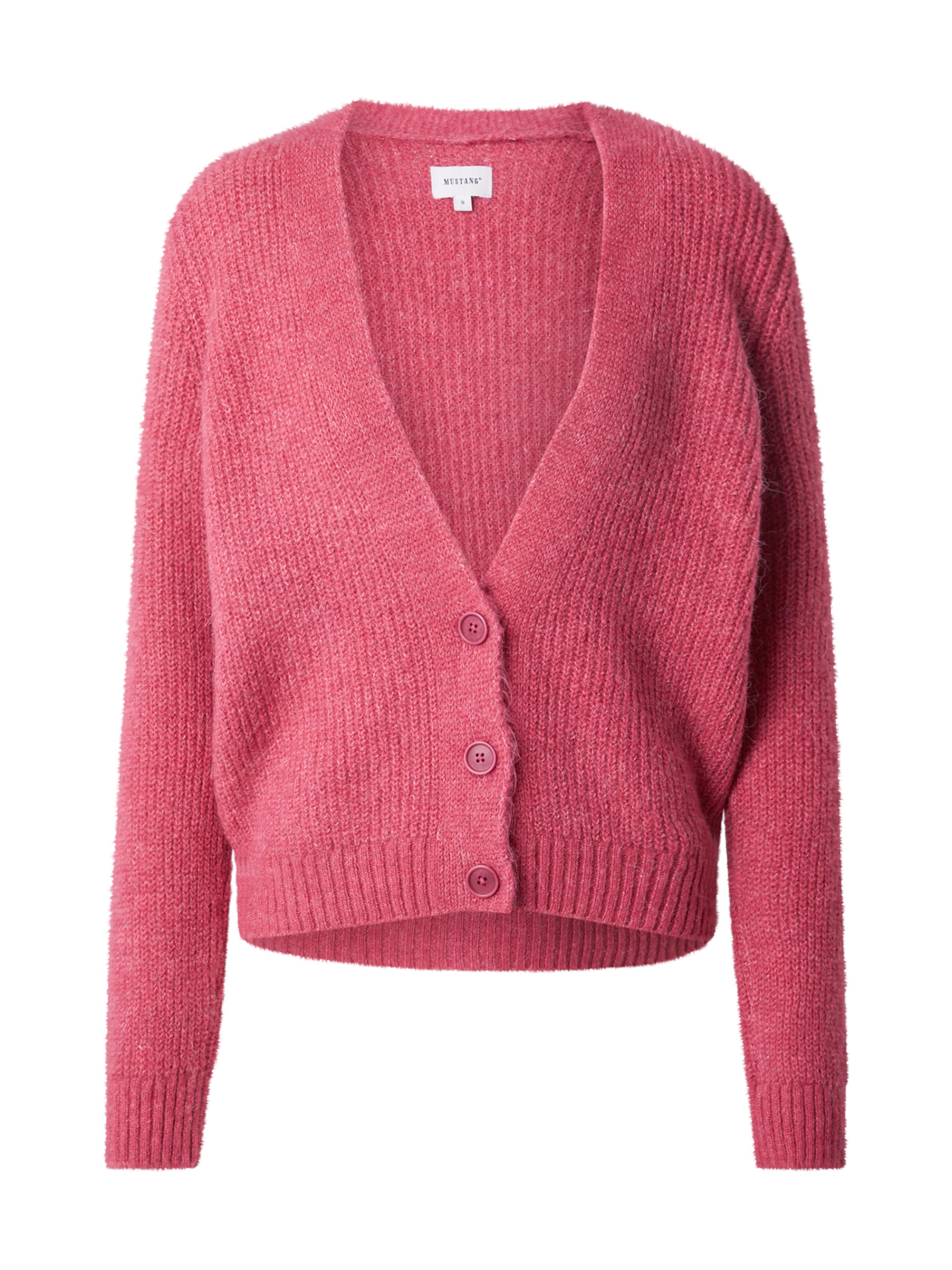 Damen Cardigan Oversized Mit V-Ausschnitt - Melange Strickjacke Lässig