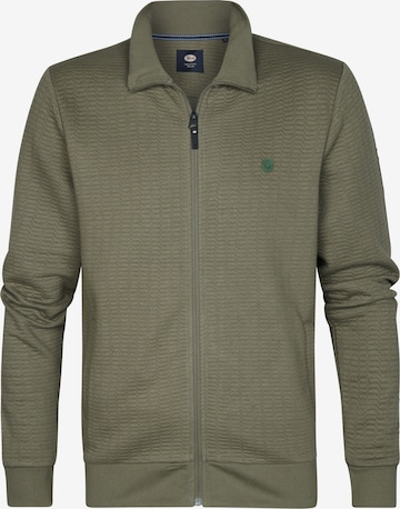 Petrol Industries Sweatvest 'Starboard' in Groen: voorkant